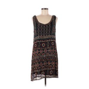 Kachel Black Beaded Silk Dress (Size 8)